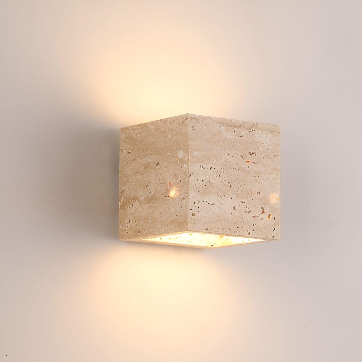 Wall Travertine Stone LED Outdoor Light Minimalist Design | Zelrico