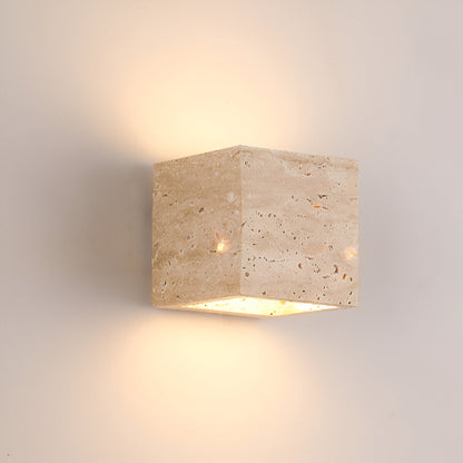 Wall Travertine Stone LED Outdoor Light Minimalist Design | Zelrico