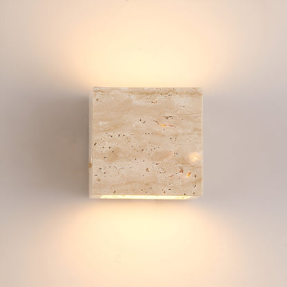 Wall Travertine Stone LED Outdoor Light Minimalist Design | Zelrico