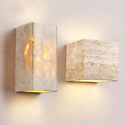 Wall Travertine Stone LED Outdoor Light Minimalist Design | Zelrico