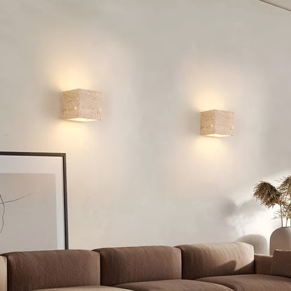 Wall Travertine Stone LED Outdoor Light Minimalist Design | Zelrico