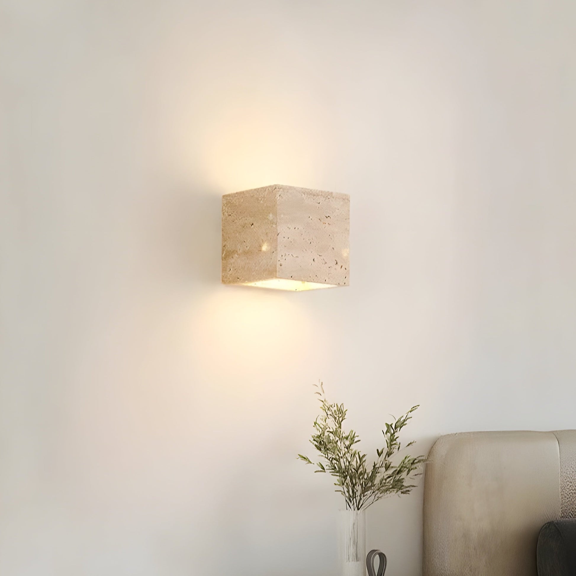Wall Travertine Stone LED Outdoor Light Minimalist Design | Zelrico