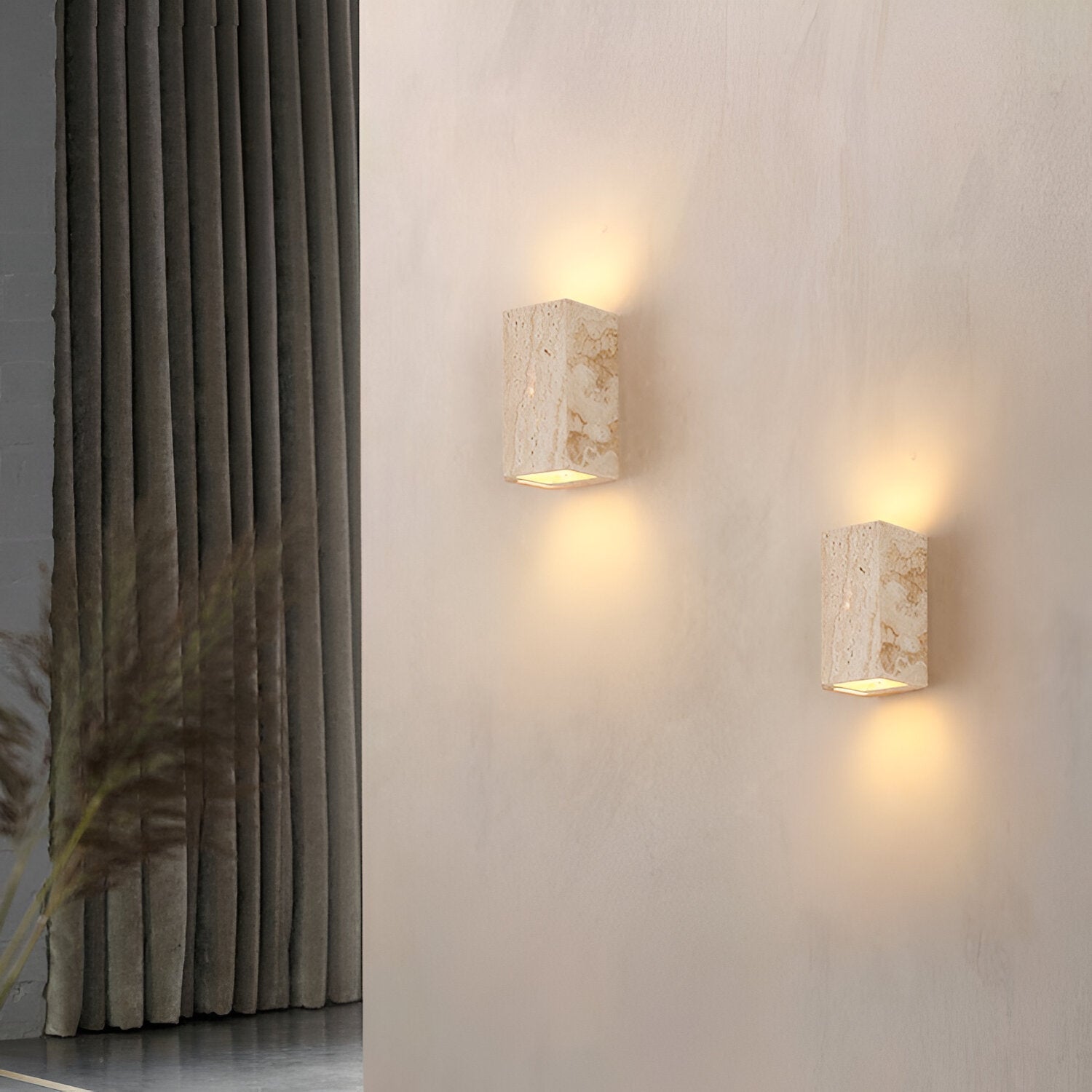 Wall Travertine Stone LED Outdoor Light Minimalist Design | Zelrico