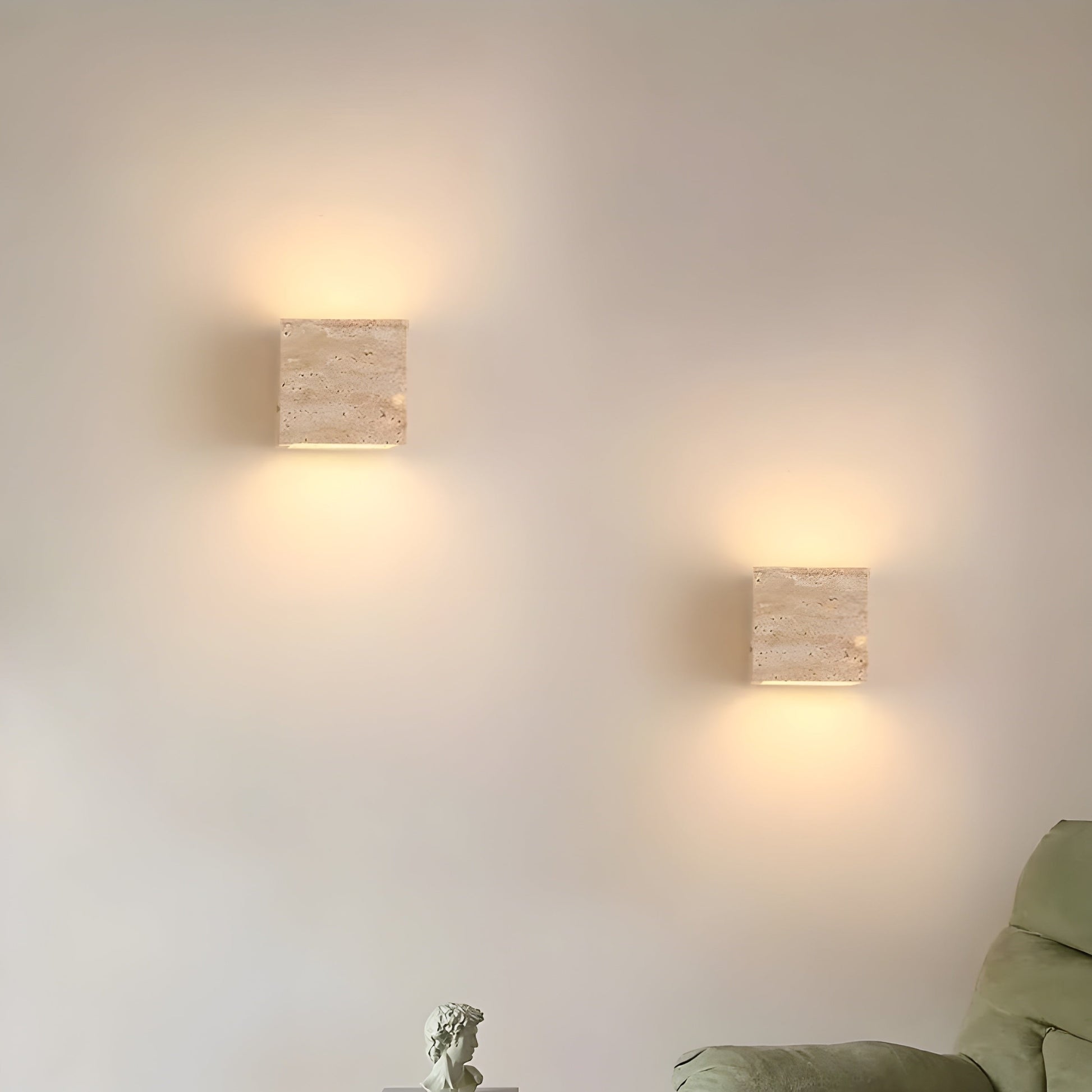 Wall Travertine Stone LED Outdoor Light Minimalist Design | Zelrico