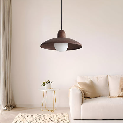 Walnut Finish Wabi Sabi Pendant Light Japanese Style | Novelle