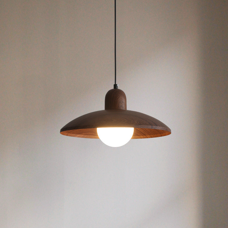 Walnut Finish Wabi Sabi Pendant Light Japanese Style | Novelle