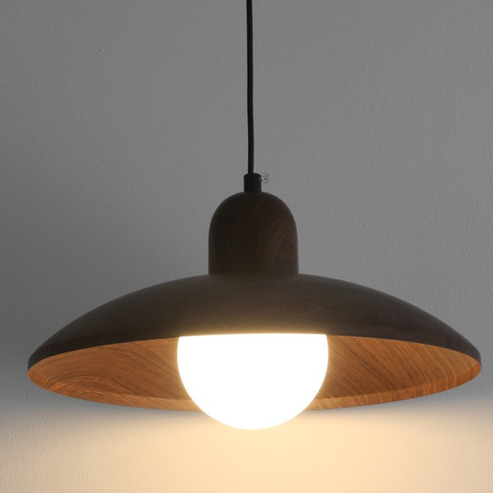 Walnut Finish Wabi Sabi Pendant Light Japanese Style | Novelle