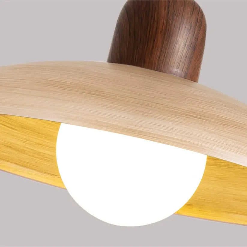 Walnut Finish Wabi Sabi Pendant Light Japanese Style | Novelle