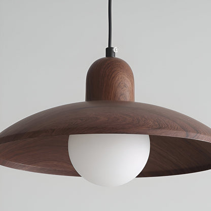 Walnut Finish Wabi Sabi Pendant Light Japanese Style | Novelle