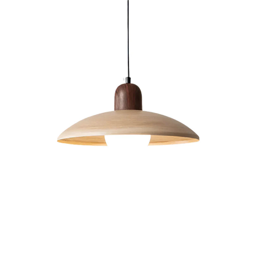 Walnut Finish Wabi Sabi Pendant Light Japanese Style | Novelle