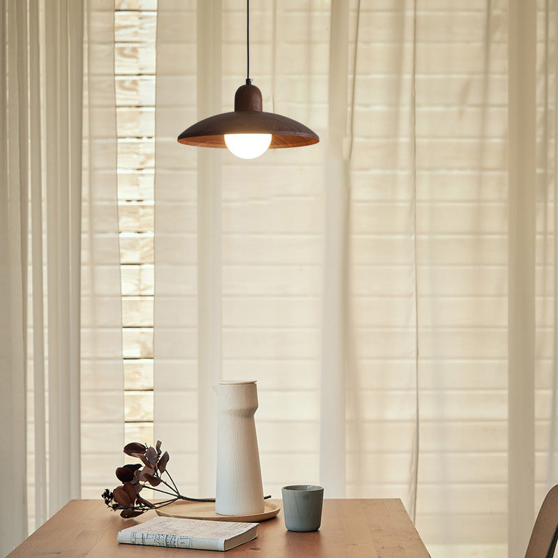 Walnut Finish Wabi Sabi Pendant Light Japanese Style | Novelle