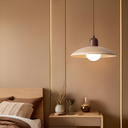 Walnut Finish Wabi Sabi Pendant Light Japanese Style | Novelle