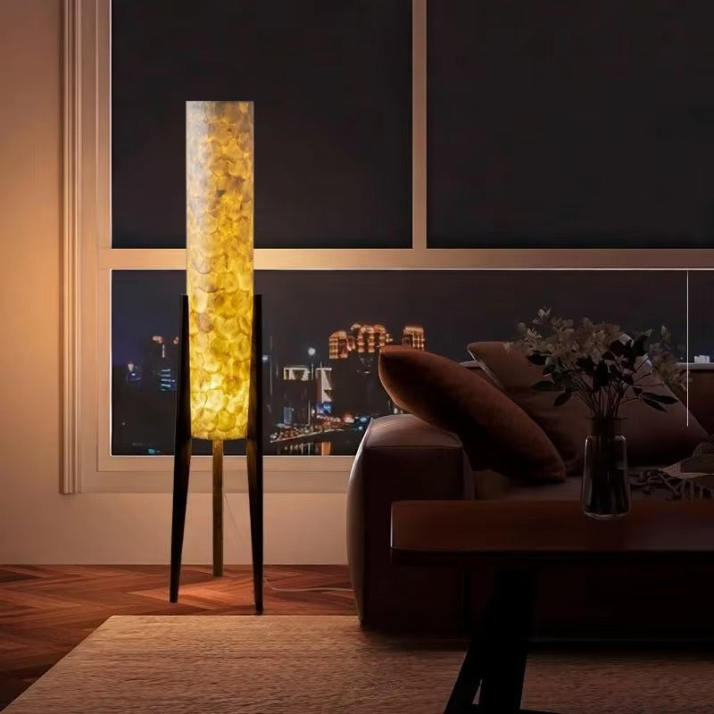 Walnut Wood Floor Lamp Scandinavian Zen Style Light | Narvane