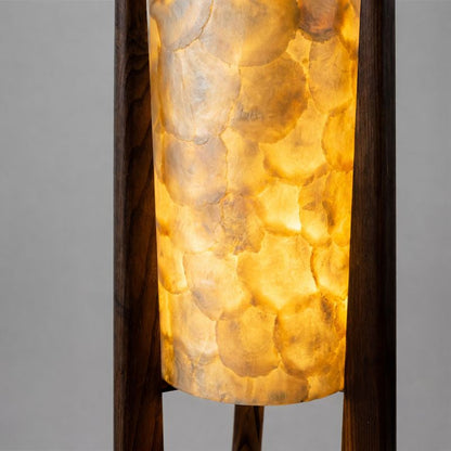 Walnut Wood Floor Lamp Scandinavian Zen Style Light | Narvane