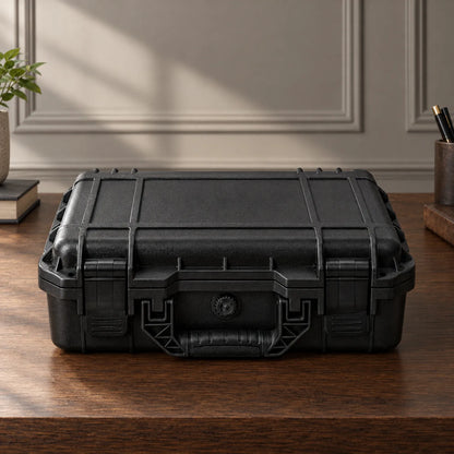 Watch Box with Hard Shell Carry Handle and Protective Foam Interior