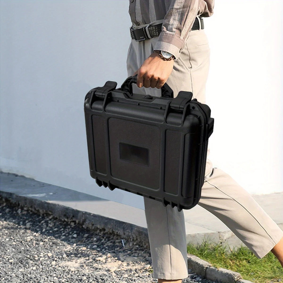 Watch Box with Hard Shell Carry Handle and Protective Foam Interior