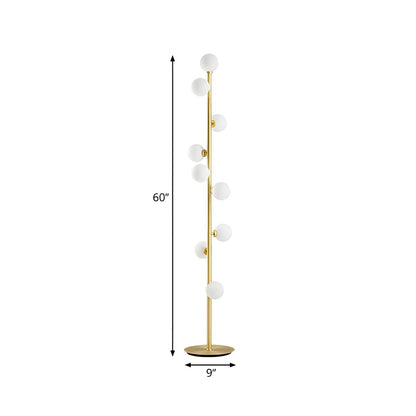 White Glass Nine Light Floor Lamp Reading Design | Talmiro