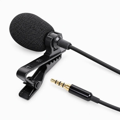 Wired Lavalier Lapel Condenser Microphone