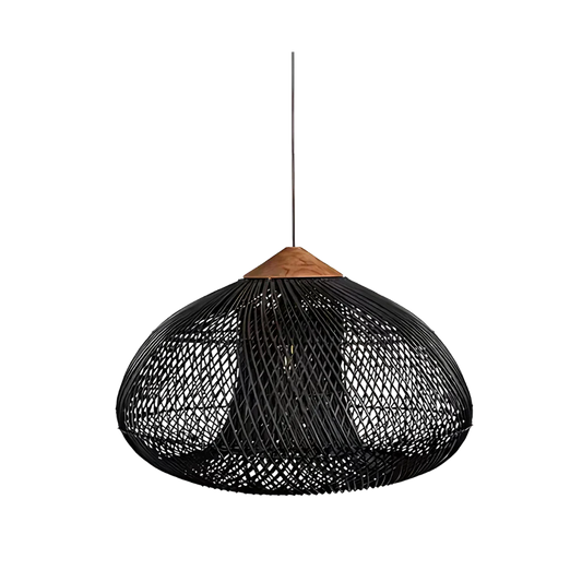 Wisteria Rattan Japandi Pendant Light Fixture | Ravena