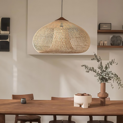Wisteria Rattan Japandi Pendant Light Fixture | Ravena