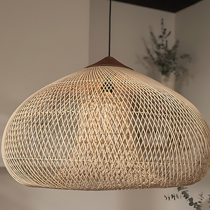 Wisteria Rattan Japandi Pendant Light Fixture | Ravena