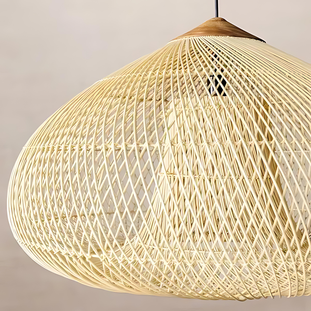 Wisteria Rattan Japandi Pendant Light Fixture | Ravena