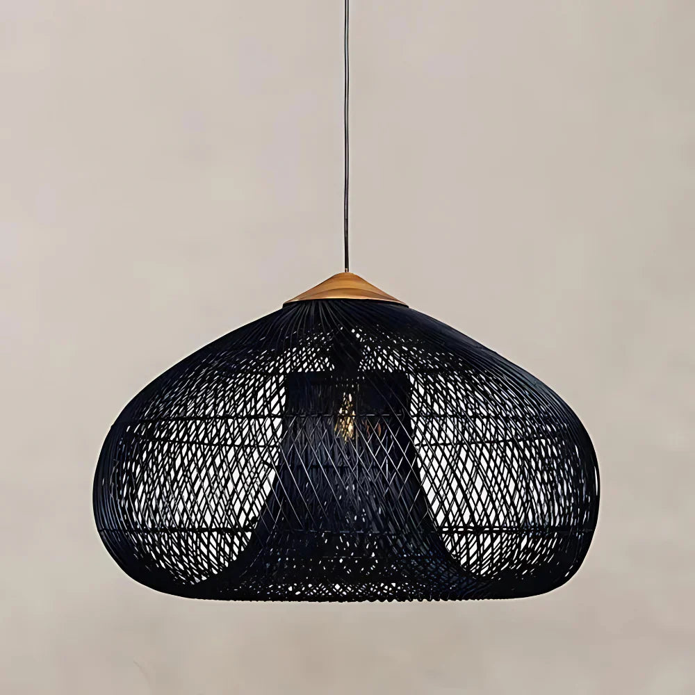 Wisteria Rattan Japandi Pendant Light Fixture | Ravena