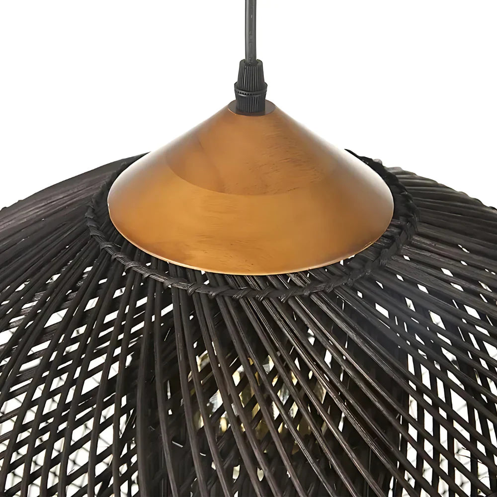 Wisteria Rattan Japandi Pendant Light Fixture | Ravena