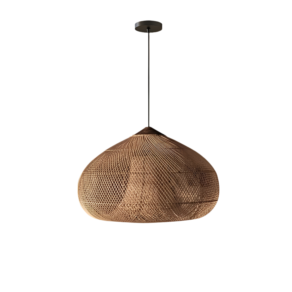 Wisteria Rattan Japandi Pendant Light Fixture | Ravena