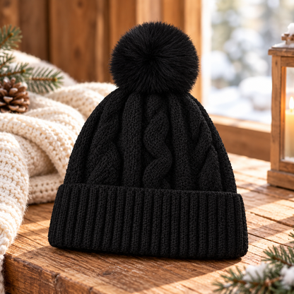 Women's Cable-Knit Winter Beanie