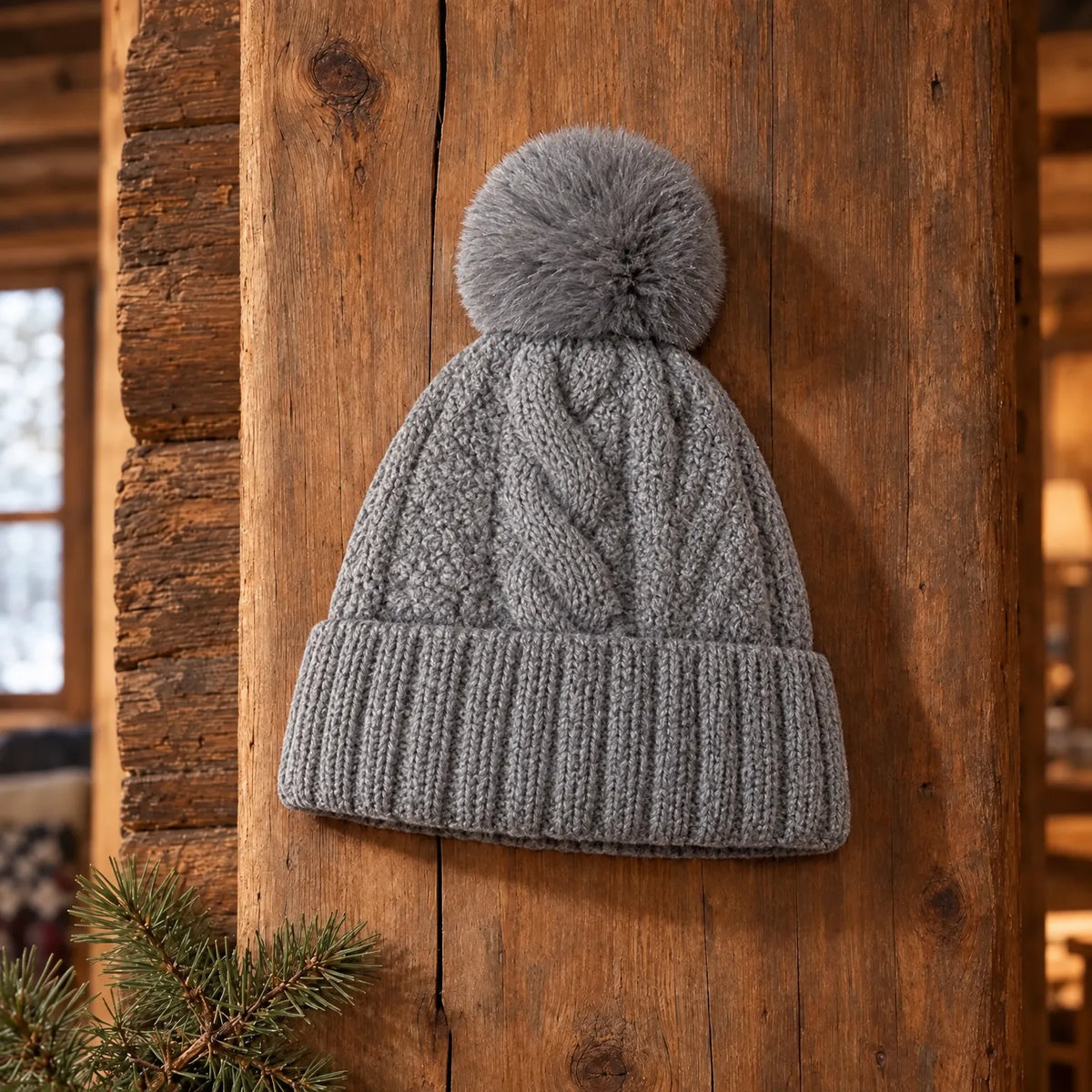 Women's Cable-Knit Winter Beanie