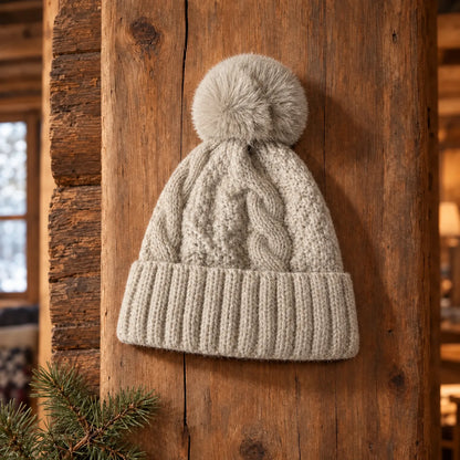 Women's Cable-Knit Winter Beanie