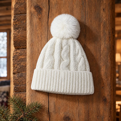 Women's Cable-Knit Winter Beanie