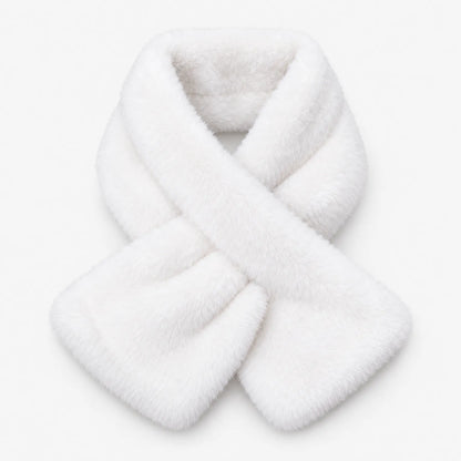 Women's Knit Faux Fur Scarf
