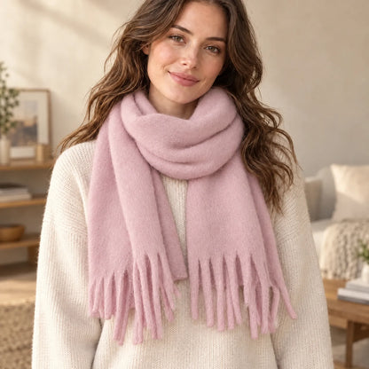 Women's Long Fuzzy Winter Scarf