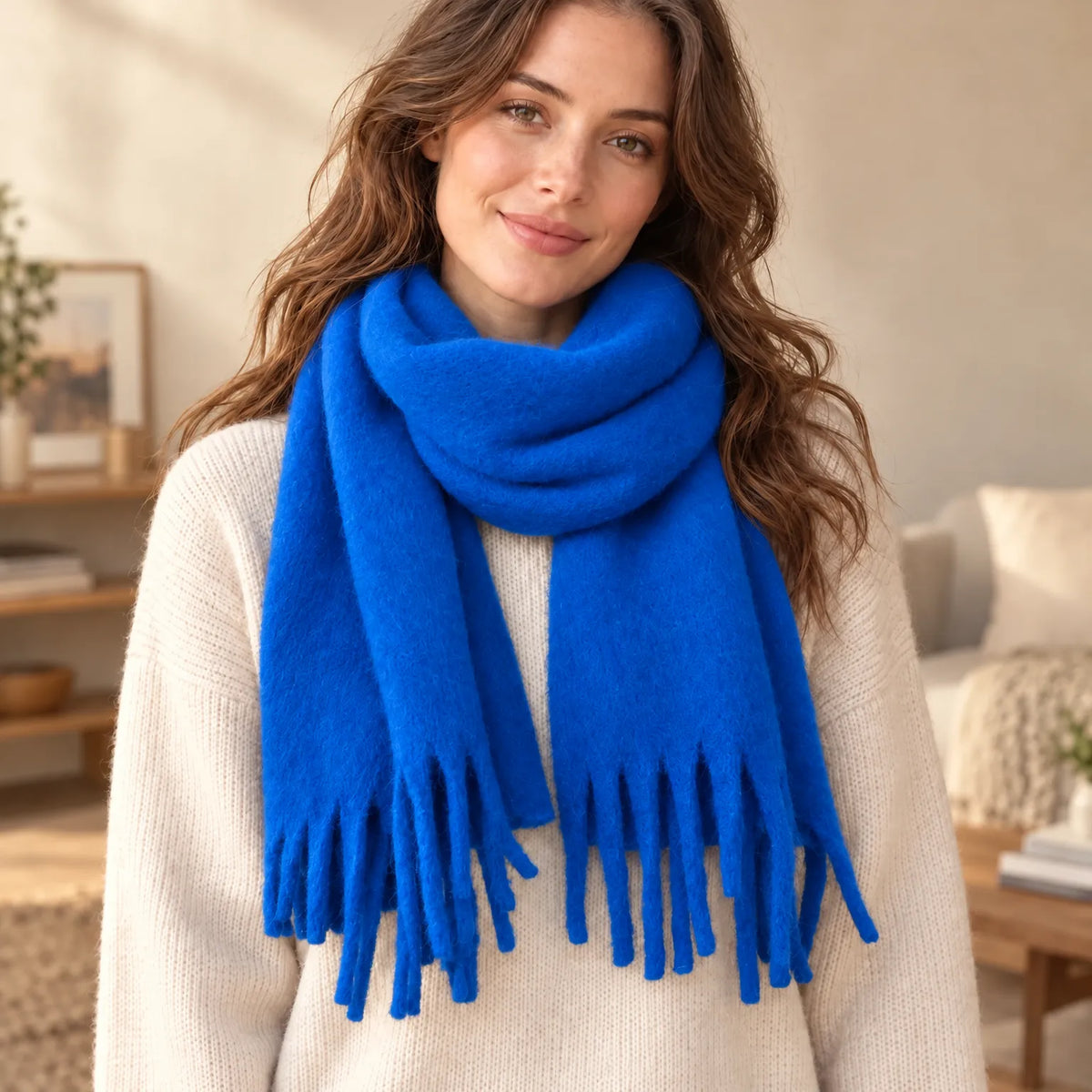 Women's Long Fuzzy Winter Scarf