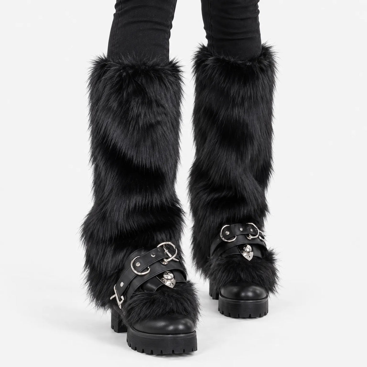 Women's Plush Faux Fur Leg Warmers