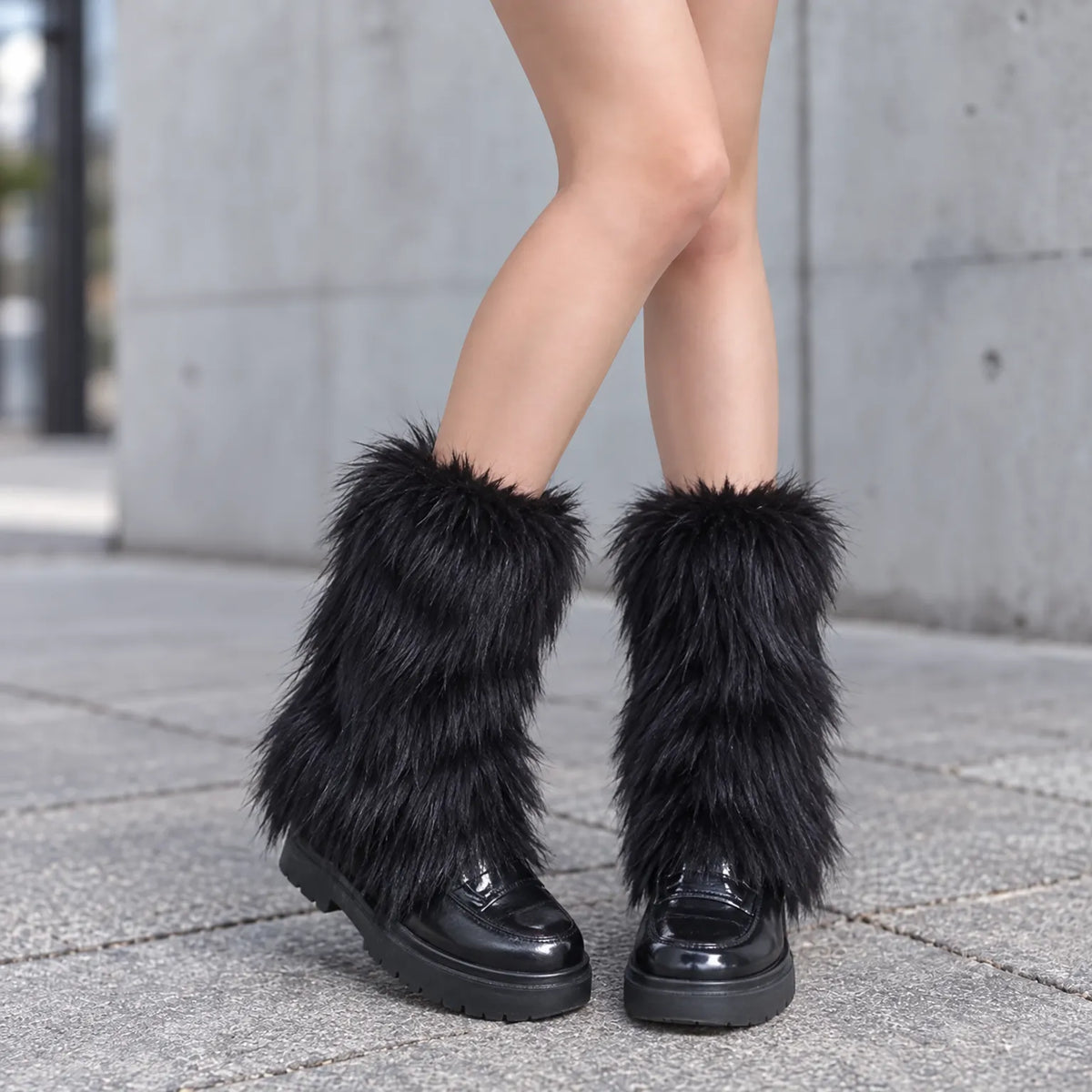 Women's Plush Faux Fur Leg Warmers