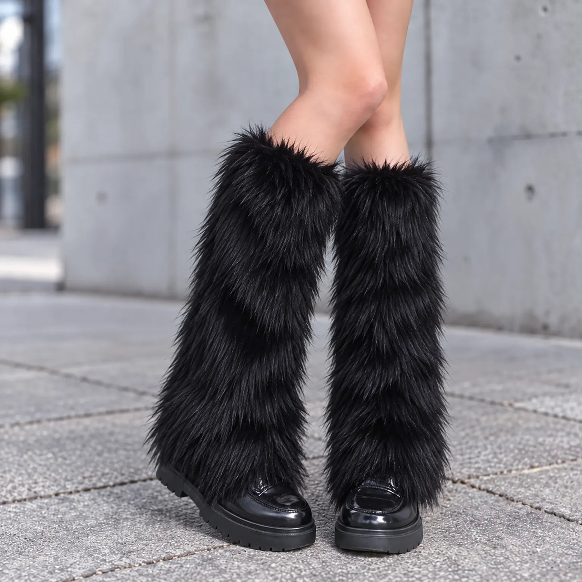 Women's Plush Faux Fur Leg Warmers