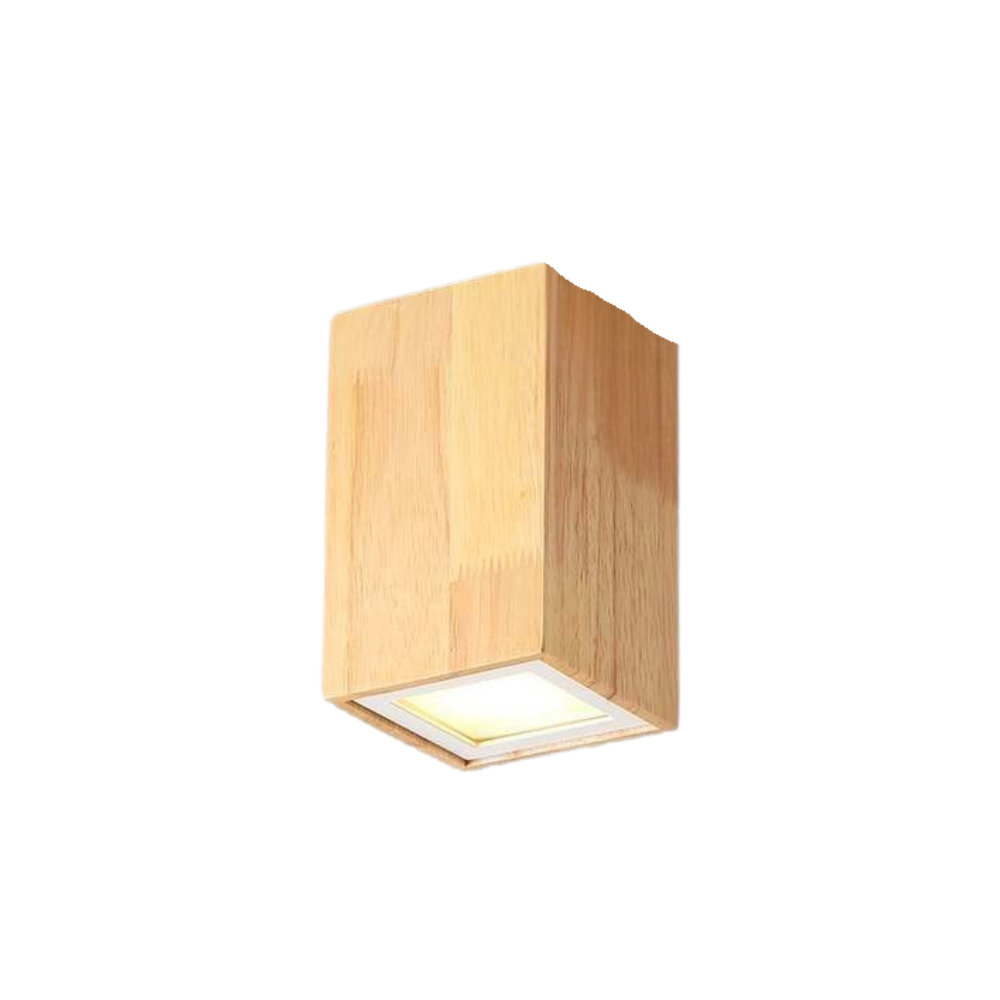 Wood Cube Ceiling Light Scandinavian Style | Luvoria