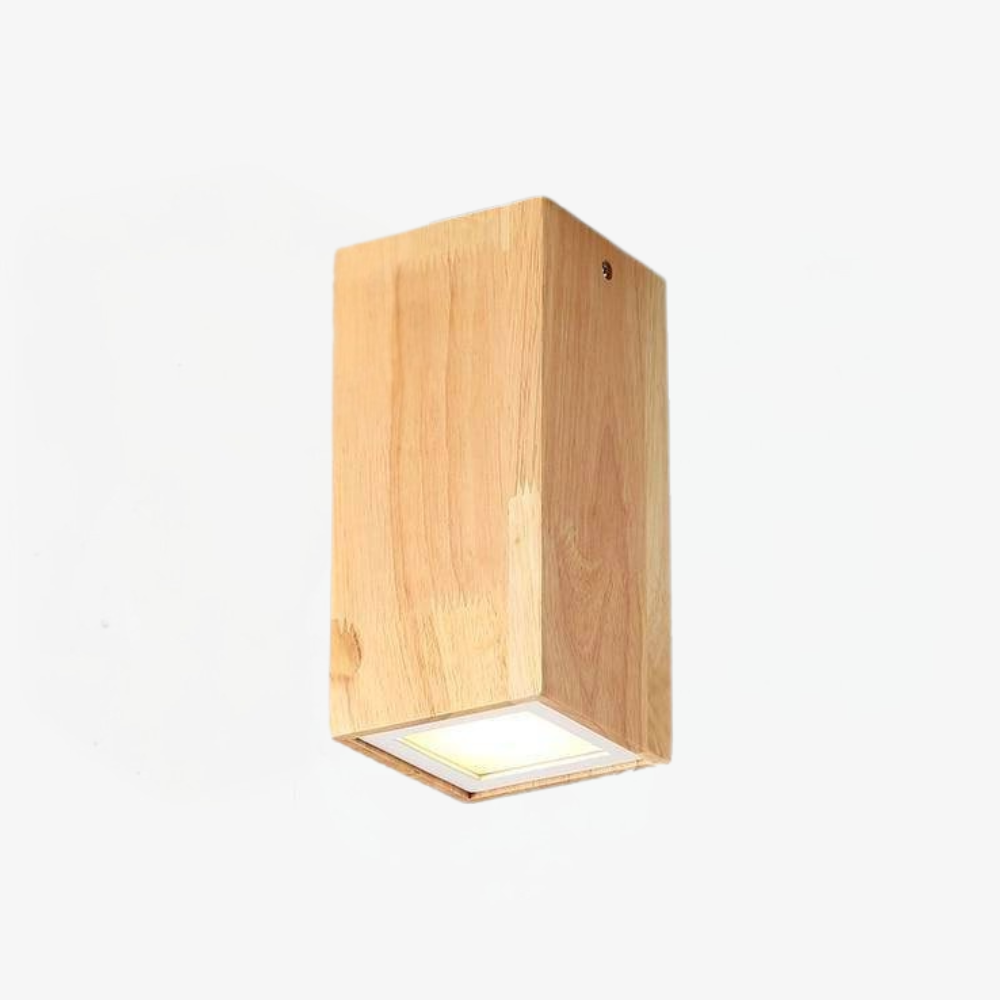 Wood Cube Ceiling Light Scandinavian Style | Luvoria