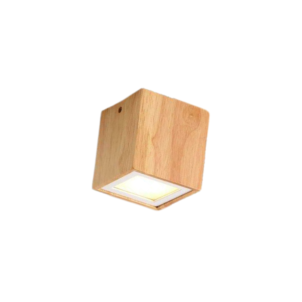 Wood Cube Ceiling Light Scandinavian Style | Luvoria