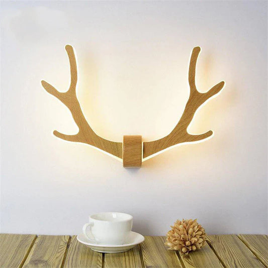 Wood Finish LED Wall Light Scandinavian Style | Wallure