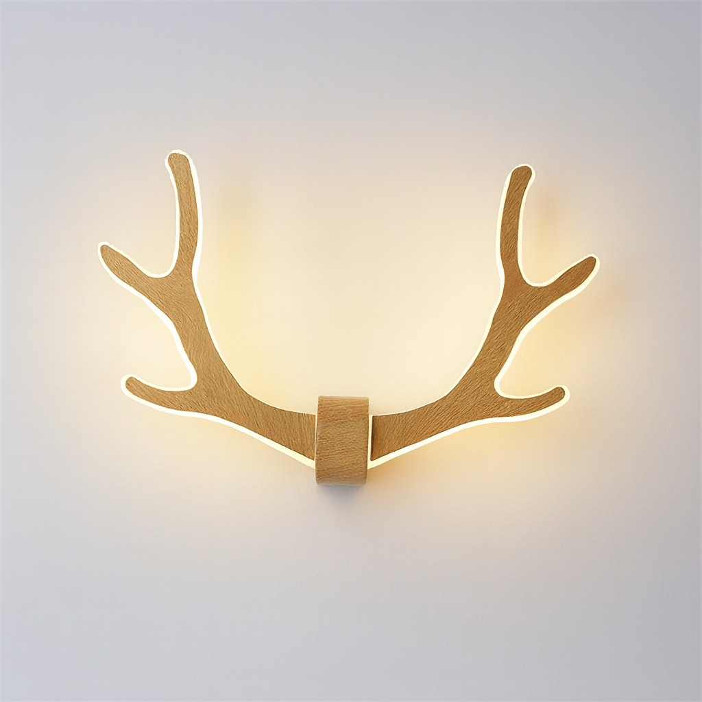 Wood Finish LED Wall Light Scandinavian Style | Wallure