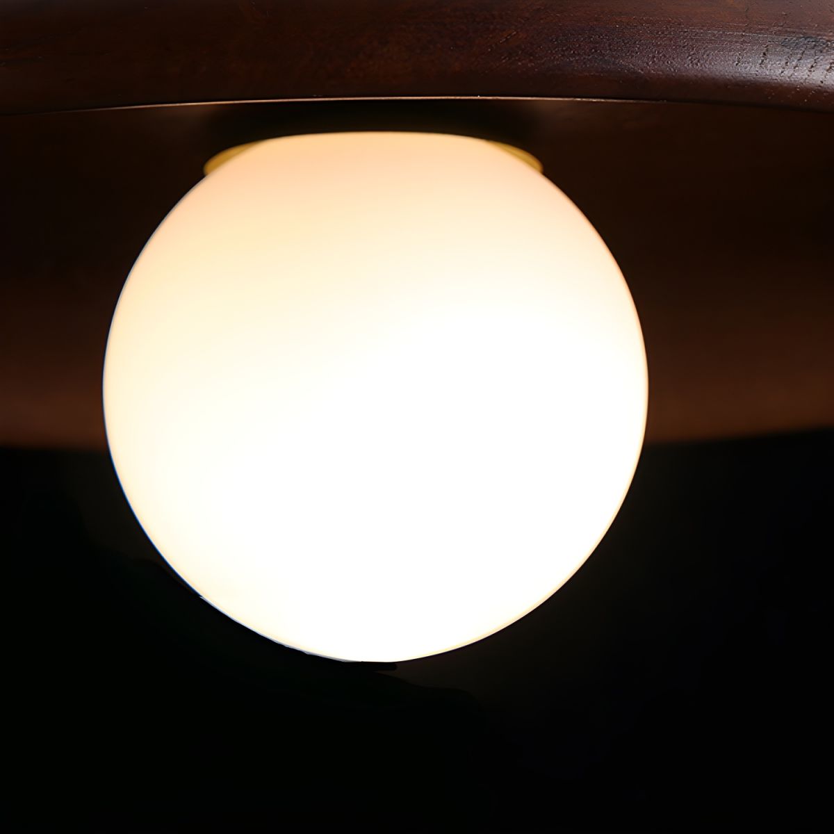 Wood Globe Flush Mount Ceiling Light Nordic Style | Lurvane