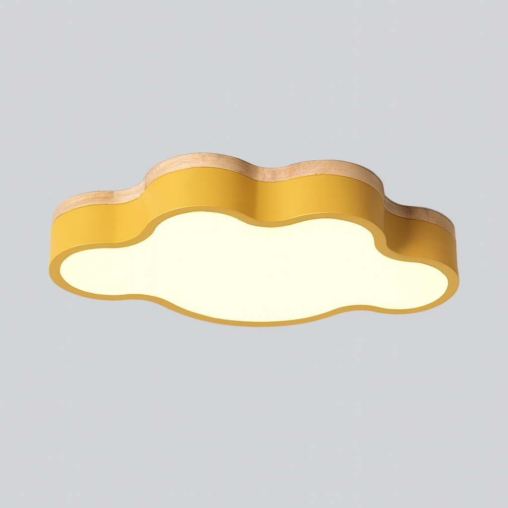 Wood LED Ceiling Light Scandinavian Cloud Design | Norven