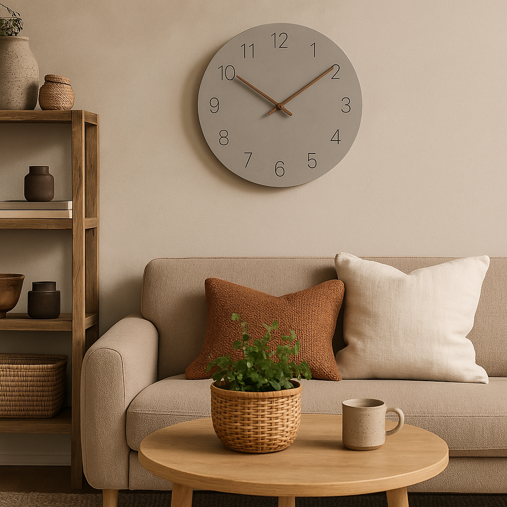 Wood Silent Quartz Minimalist Scandinavian Wall Clock | Halvorn
