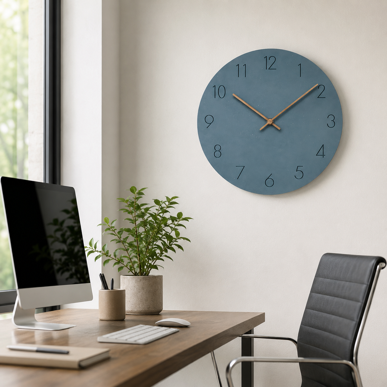 Wood Silent Quartz Minimalist Scandinavian Wall Clock | Halvorn