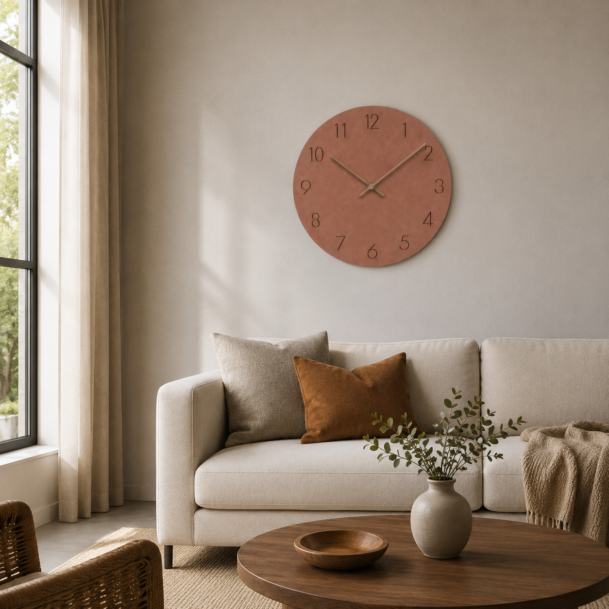 Wood Silent Quartz Minimalist Scandinavian Wall Clock | Halvorn