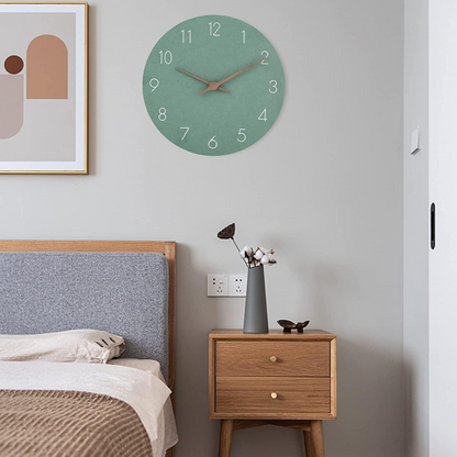 Wood Silent Quartz Minimalist Scandinavian Wall Clock | Halvorn